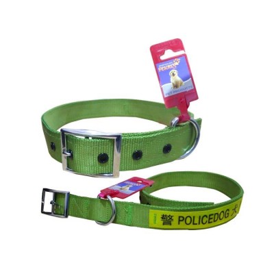 Fekrix Policedog Collar Nylon Dog Collar Buckle 28 Inch